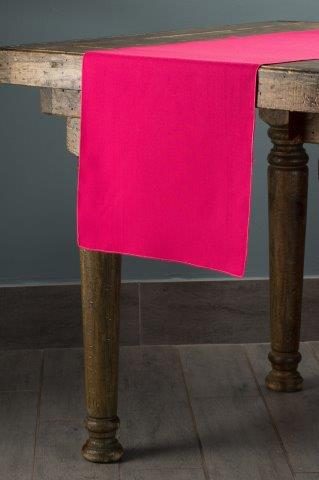 Classic Solid Raspberry table runner